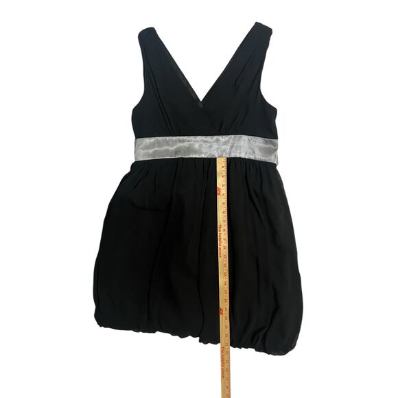 London Times Petites Black Bubble Hem Sleeveless Semi Formal Cocktail Dress 14P - Picture 12 of 13